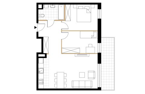Plan 3 pok. 62m²