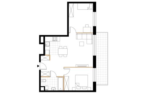 Plan 3 pok. 58m²