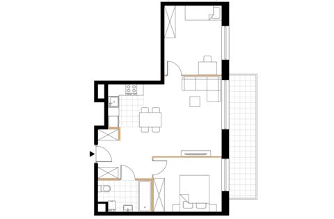 Plan 3 pok. 58m²
