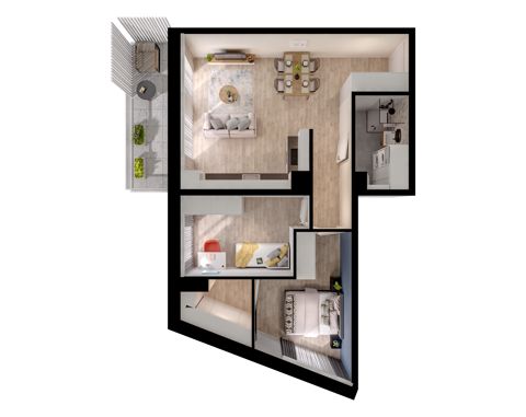 Plan 3 pok. 60m²
