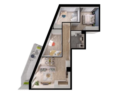 Plan 4 pok. 69m²