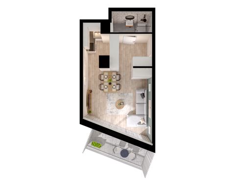Plan 1 pok. 31m²