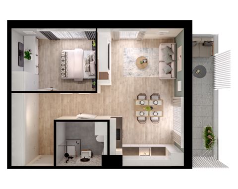 Plan 2 pok. 49m²