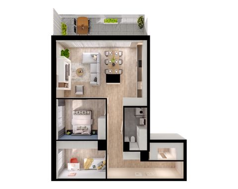 Plan 3 pok. 74m²