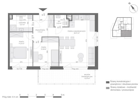 Plan 3 pok. 61m²