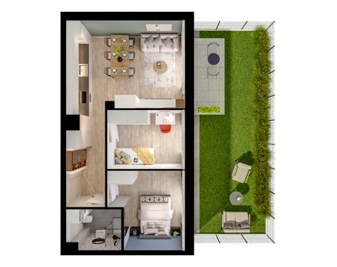 Plan 3 pok. 53m²