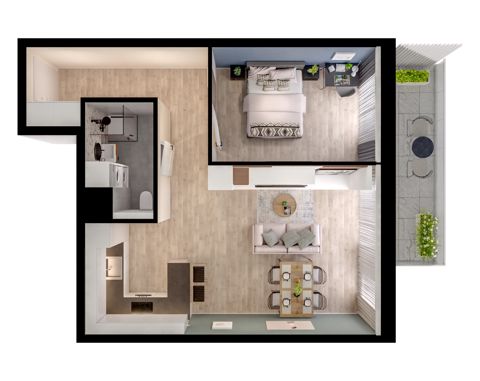 Plan 2 pok. 51m²
