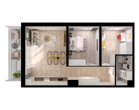 Plan 3 pok. 56m²
