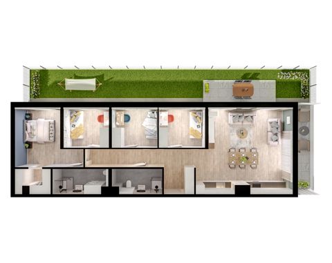 Plan 5 pok. 99m²