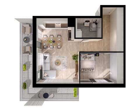 Plan 2 pok. 51m²