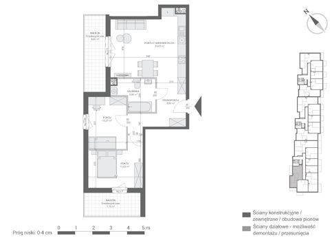 Plan 3 pok. 61m²