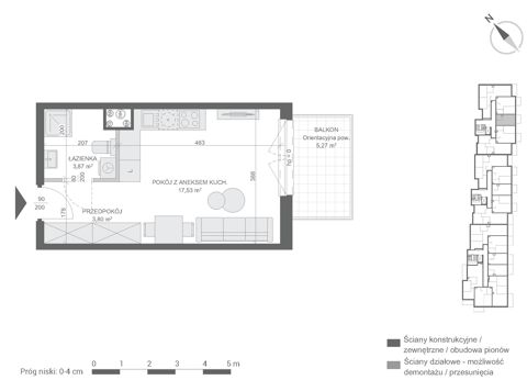Plan 1 pok. 25m²