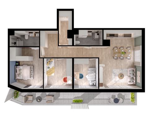 Plan 4 pok. 85m²