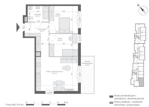 Plan 3 pok. 61m²