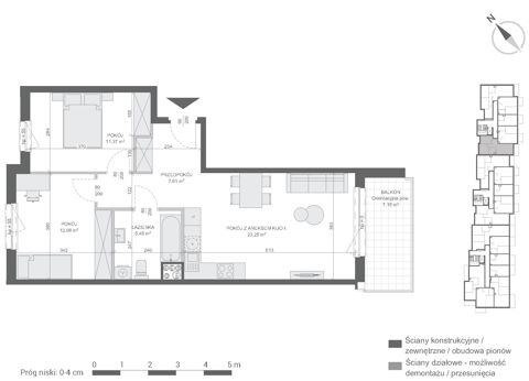 Plan 3 pok. 60m²