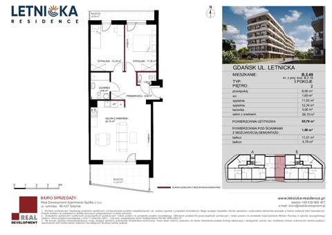 Plan 3 pok. 66m²