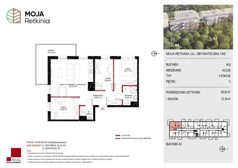 Plan 4 pok. 68m²