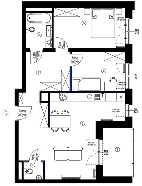 Plan 3 pok. 69m²