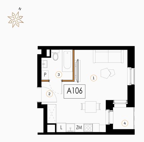 Plan 1 pok. 28m²