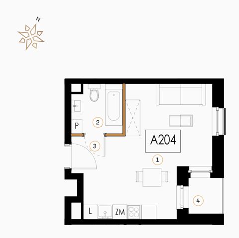 Plan 1 pok. 29m²