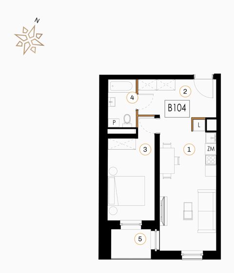 Plan 2 pok. 48m²