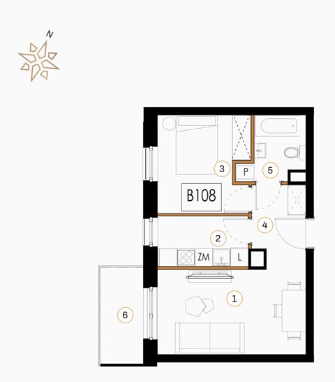 Plan 2 pok. 40m²