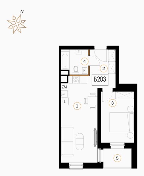 Plan 2 pok. 46m²