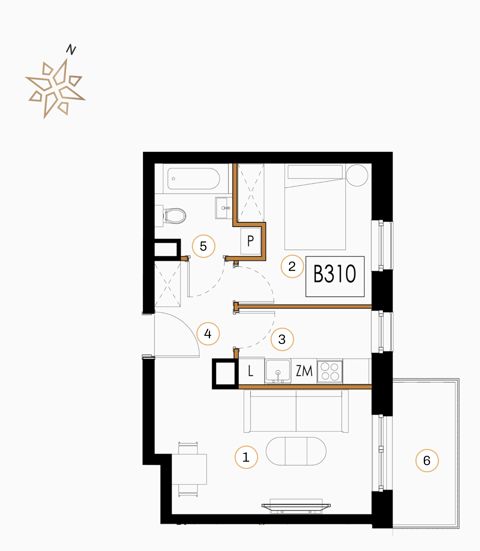 Plan 2 pok. 39m²