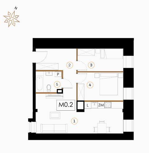 Plan 3 pok. 57m²