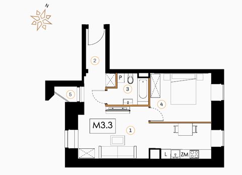 Plan 2 pok. 47m²