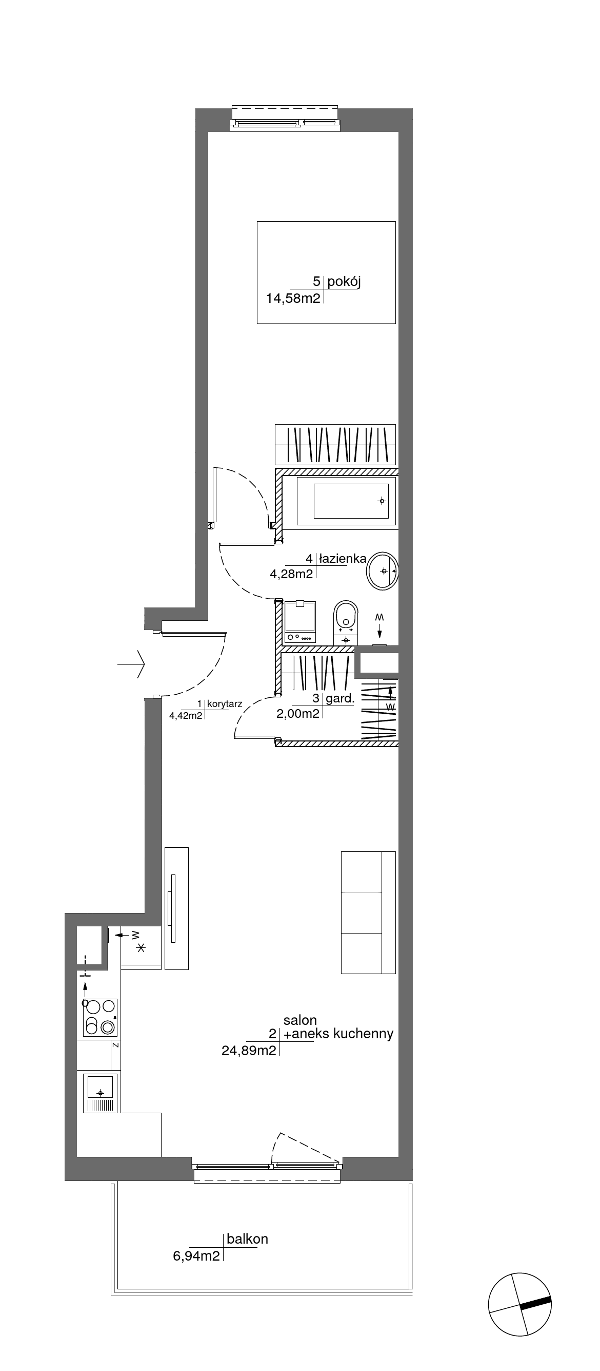 Plan 2 pok. 50m²