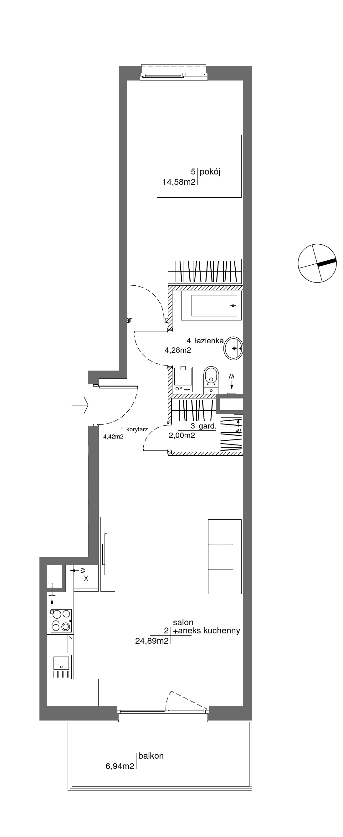 Plan 2 pok. 50m²