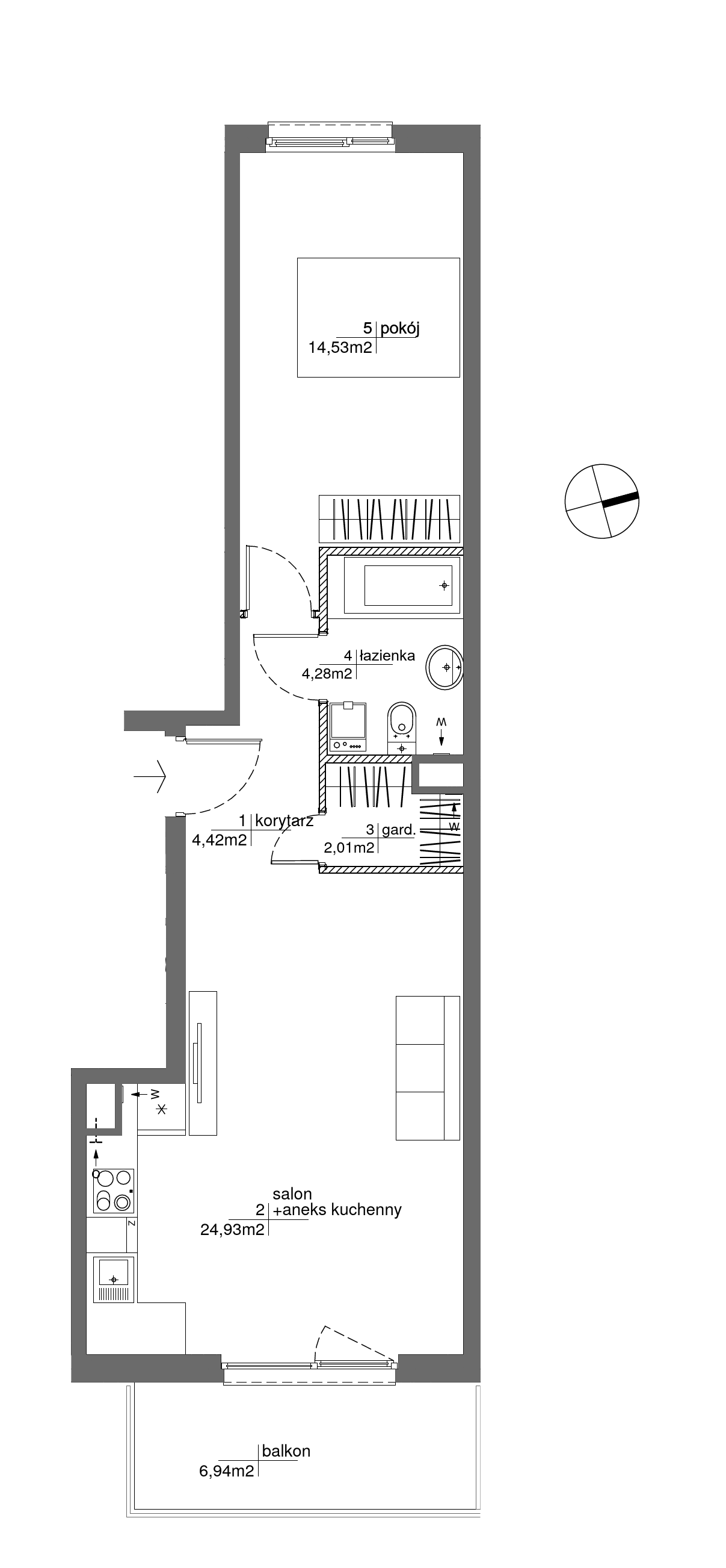 Plan 2 pok. 50m²