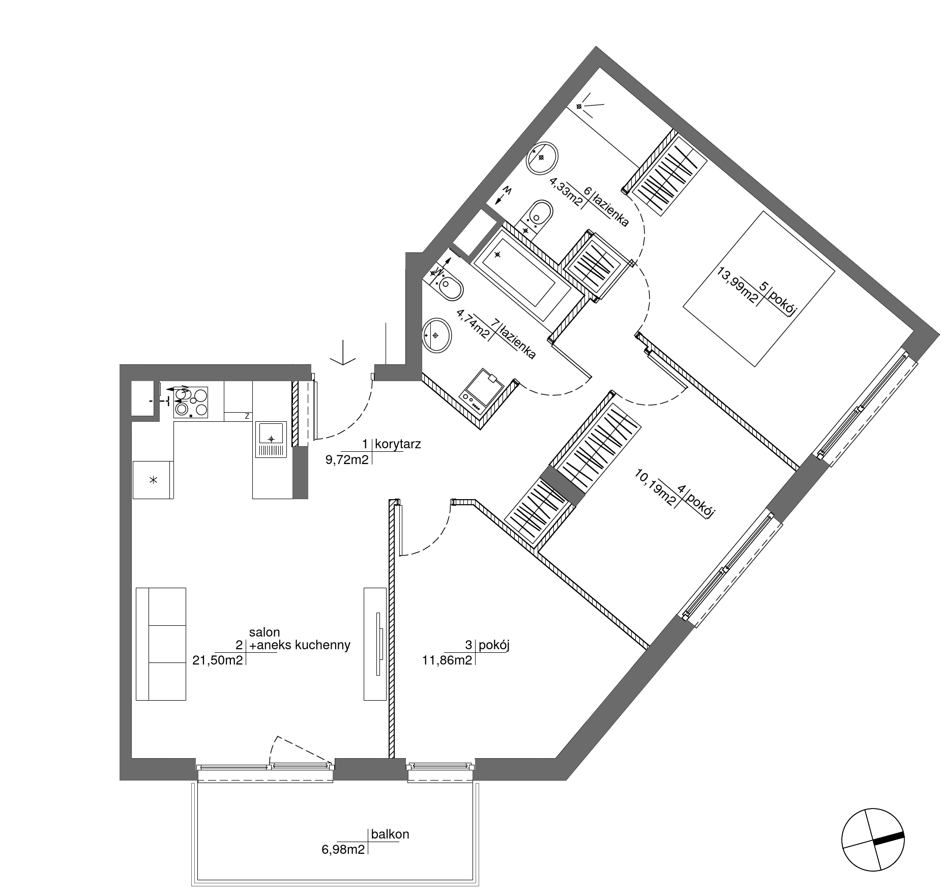 Plan 4 pok. 76m²