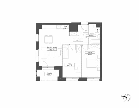 Plan 3 pok. 58m²