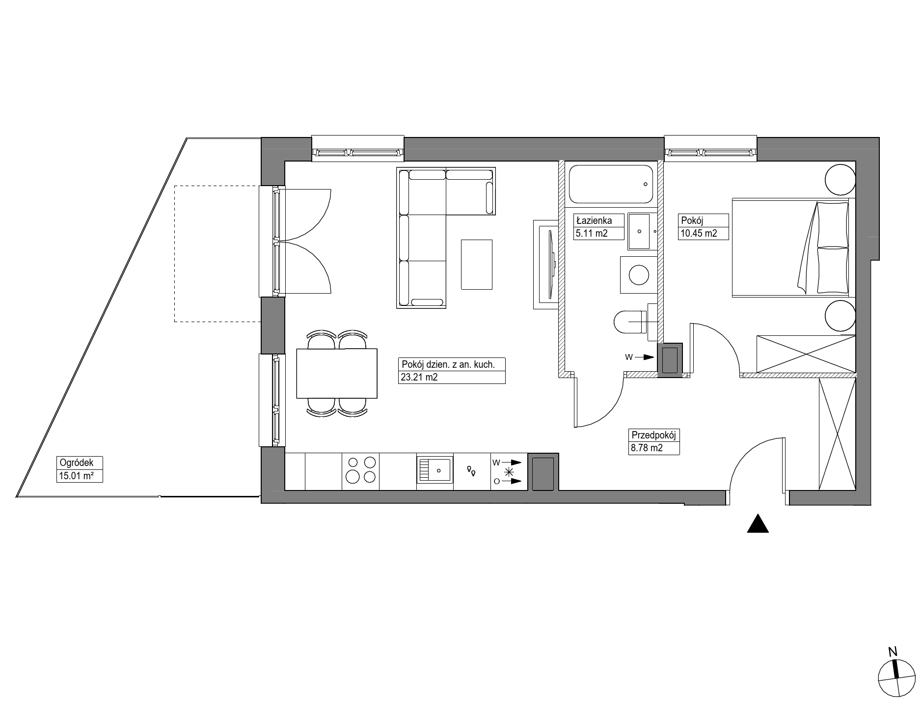 Plan 2 pok. 48m²