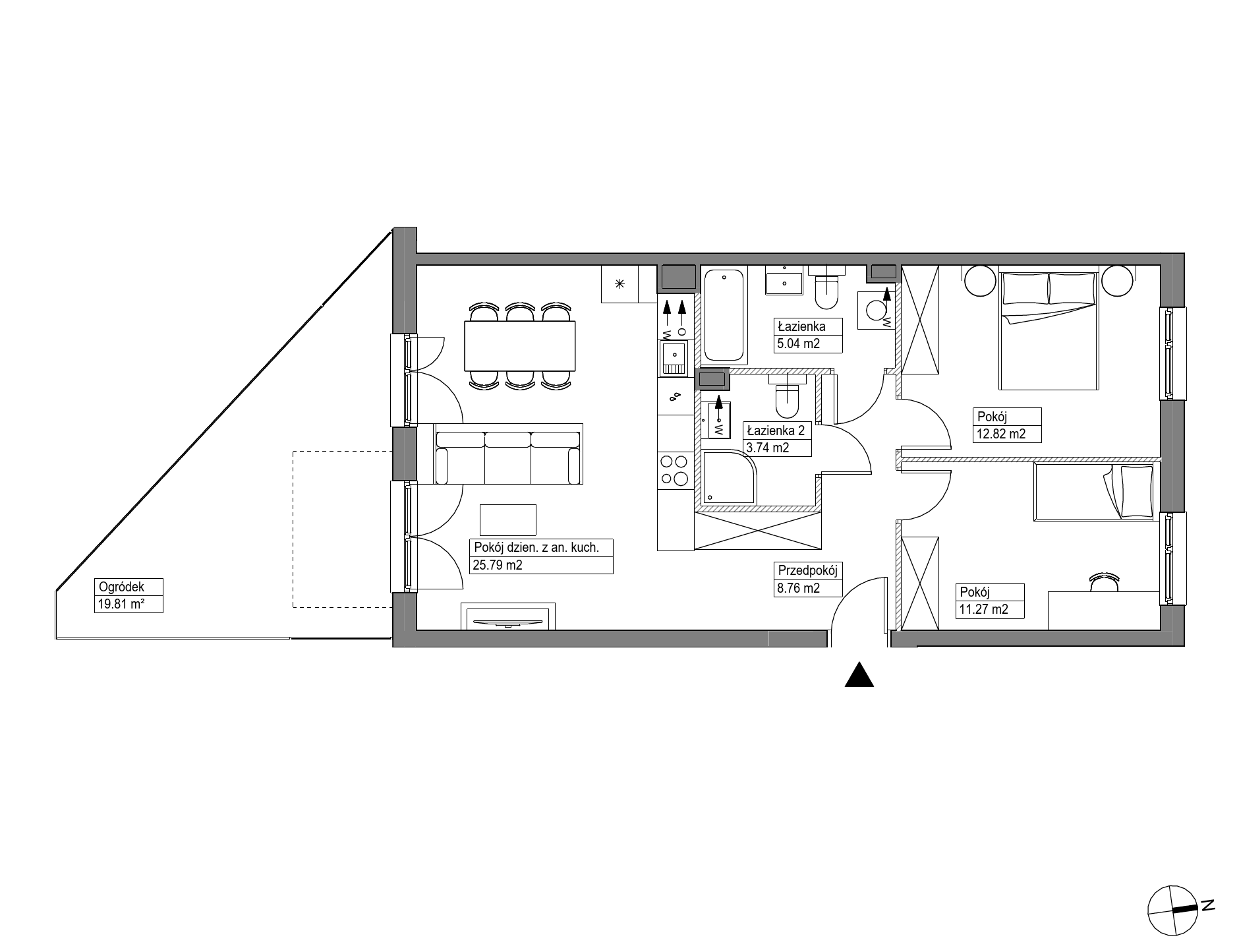 Plan 3 pok. 67m²