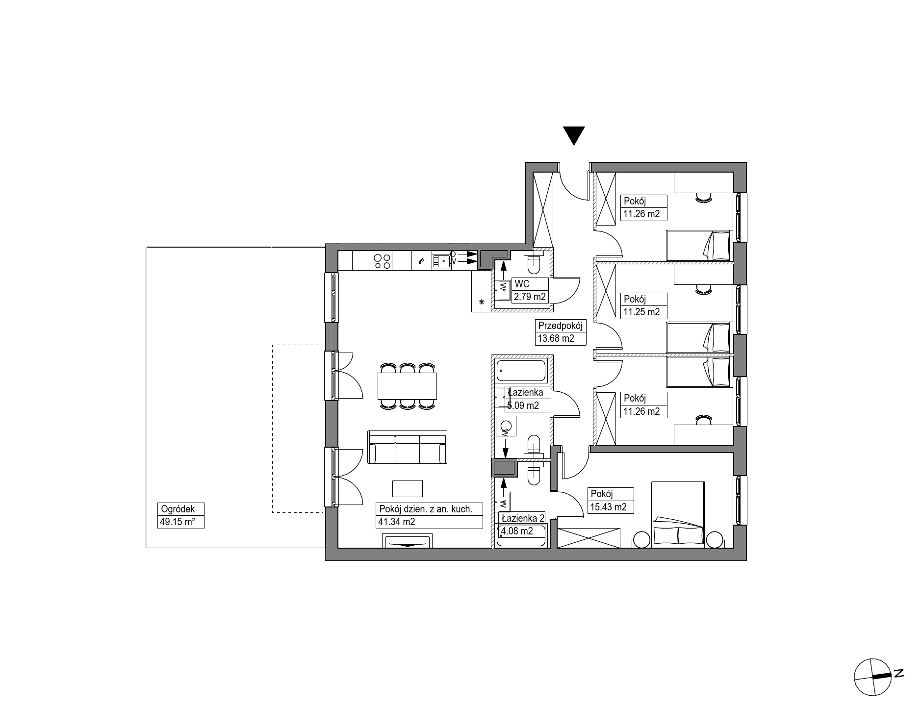 Plan 5 pok. 116m²