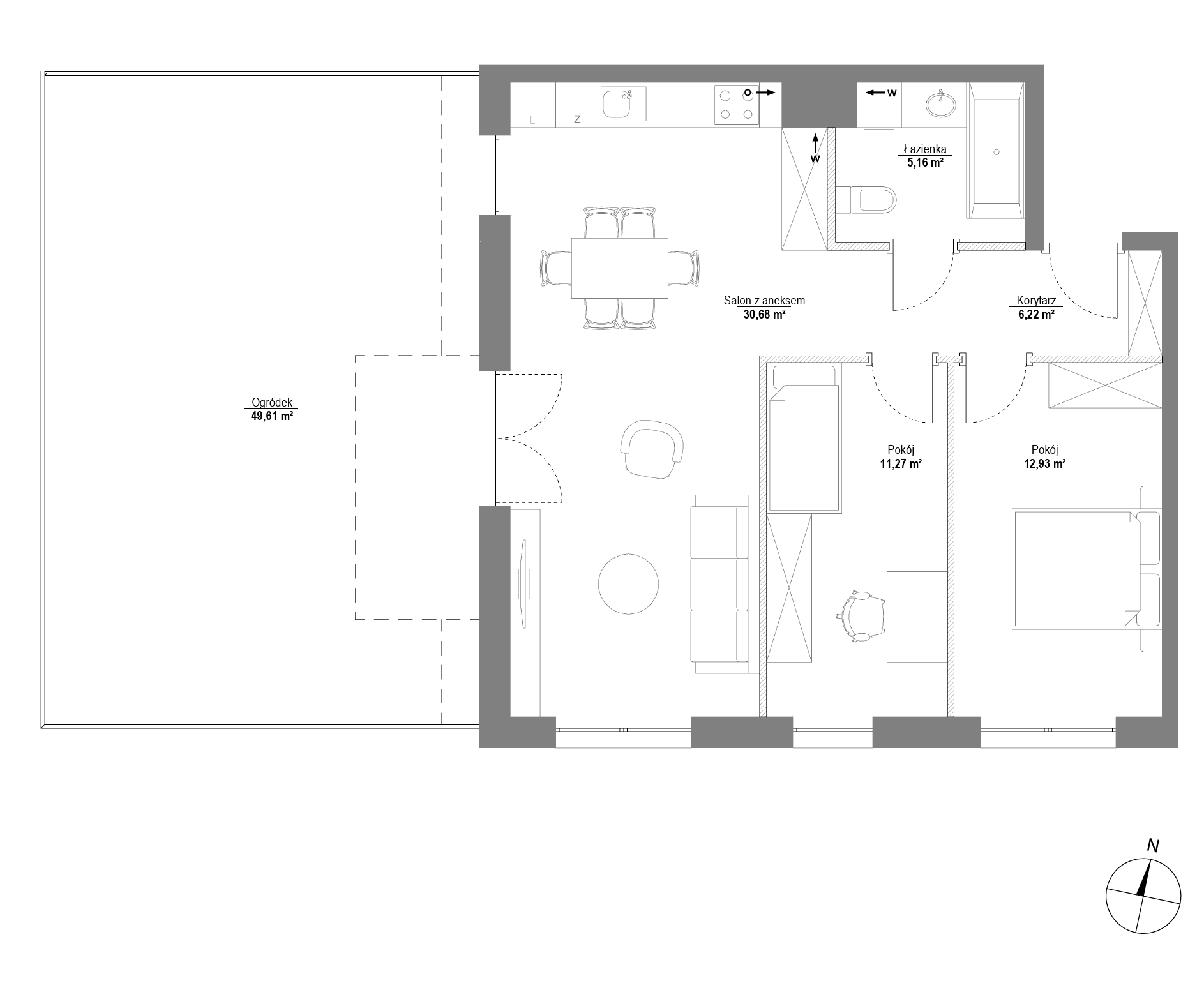 Plan 3 pok. 66m²