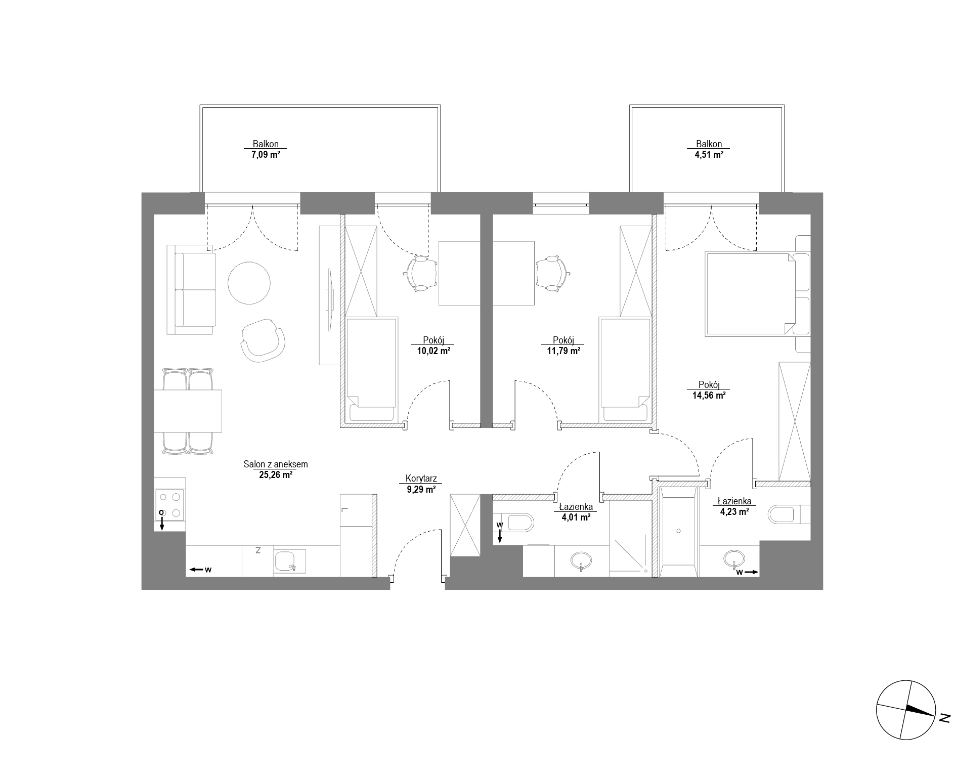 Plan 4 pok. 79m²