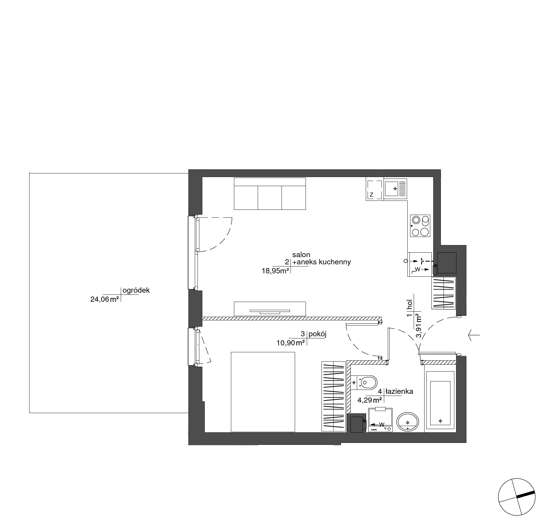 Plan 2 pok. 38m²