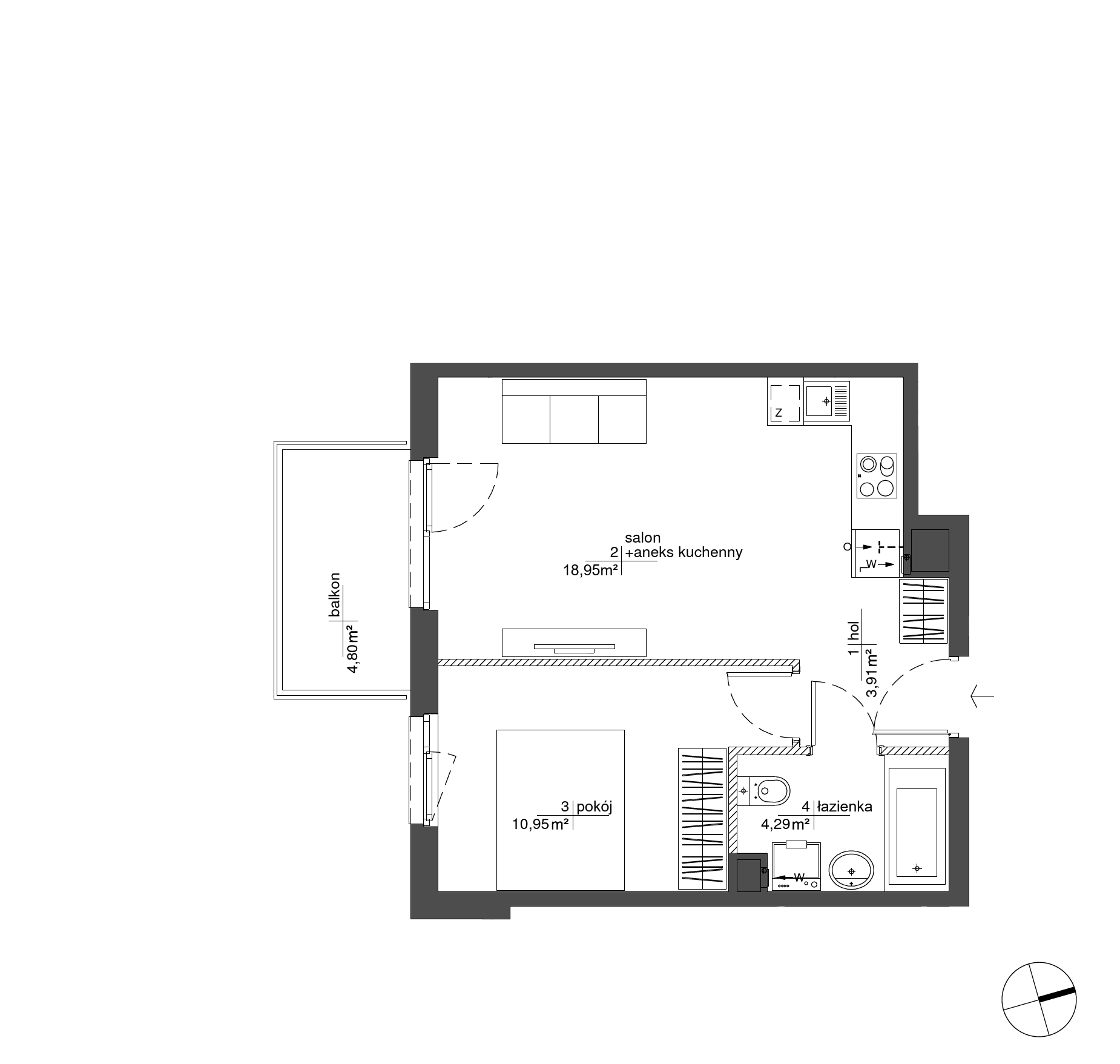 Plan 2 pok. 38m²
