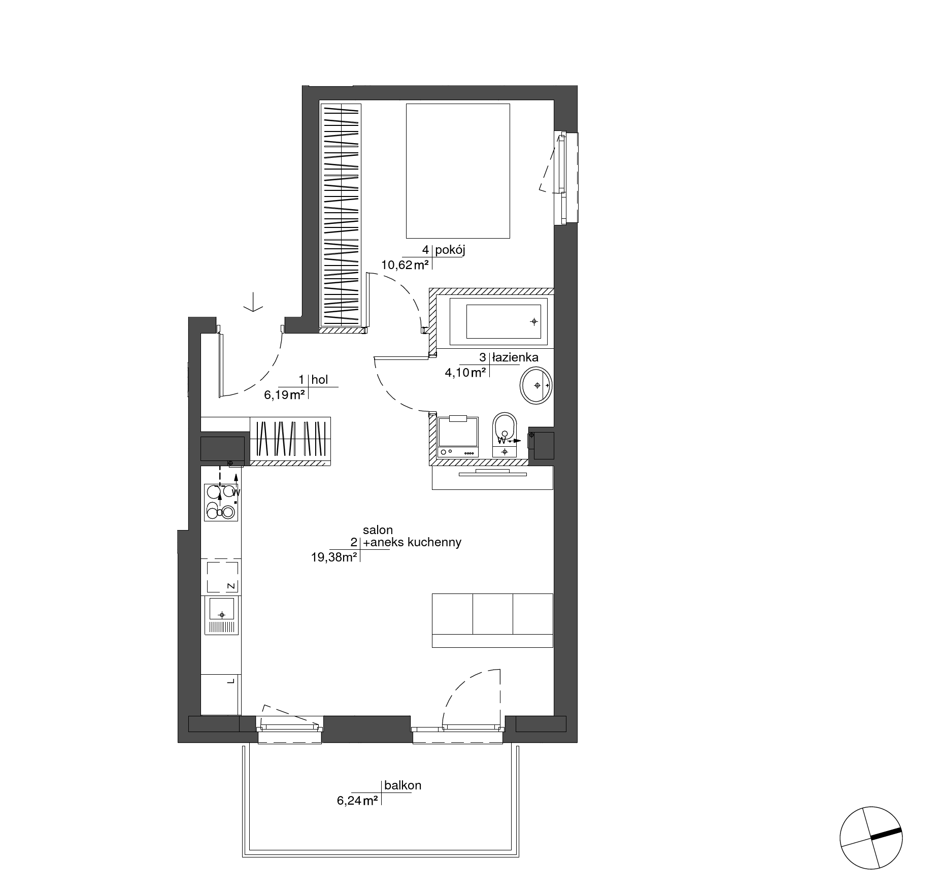 Plan 2 pok. 40m²