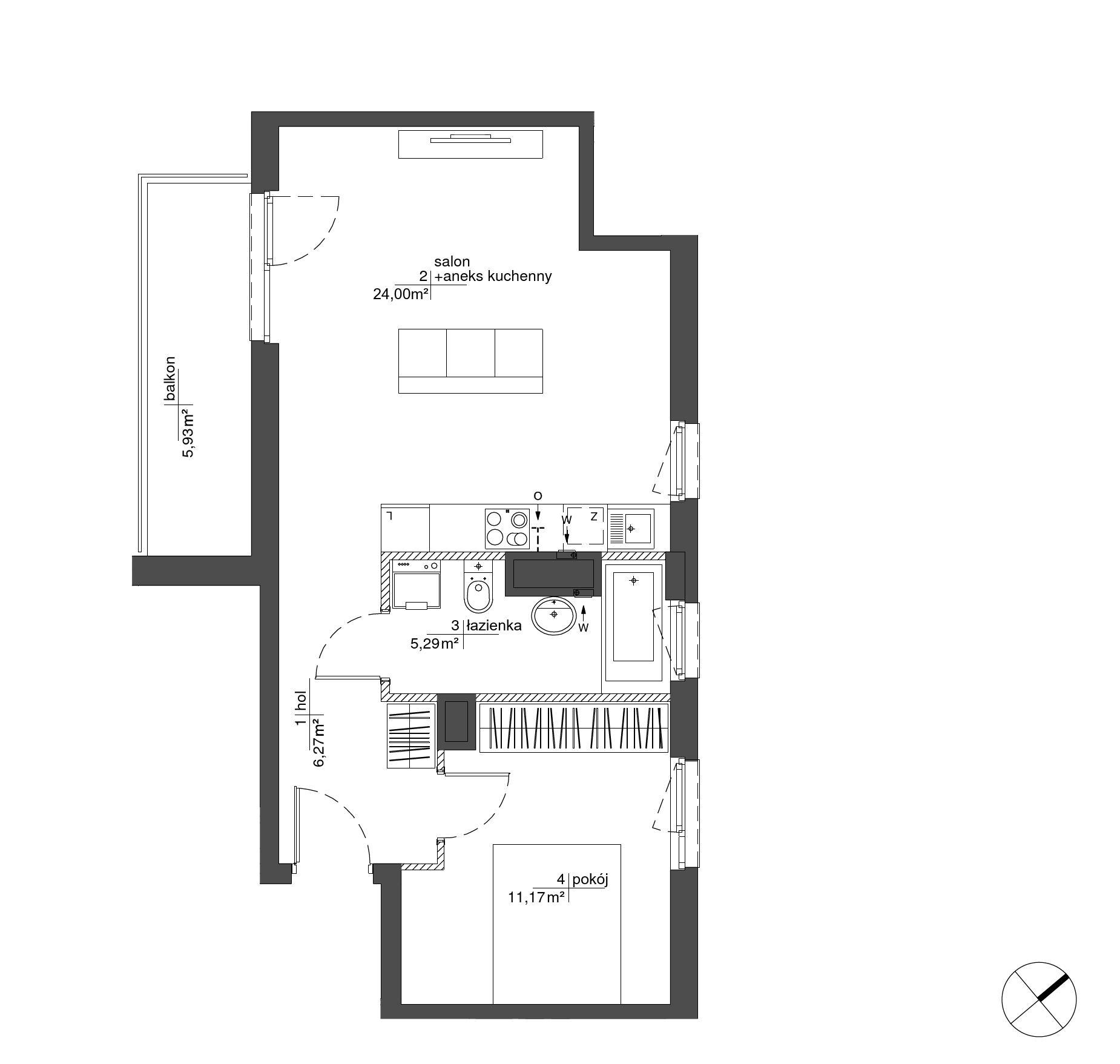 Plan 2 pok. 47m²