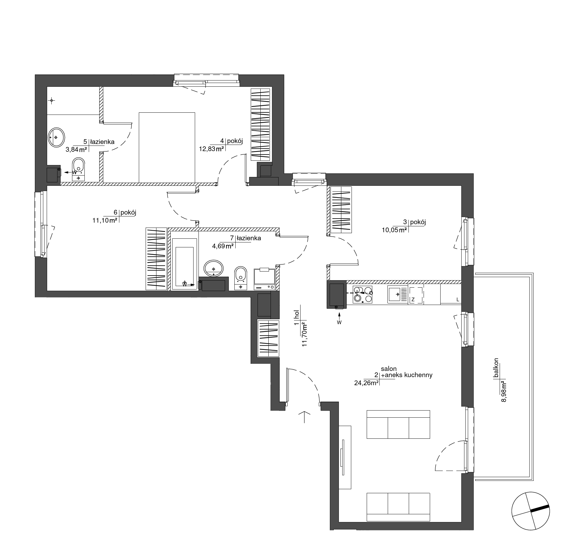 Plan 4 pok. 78m²