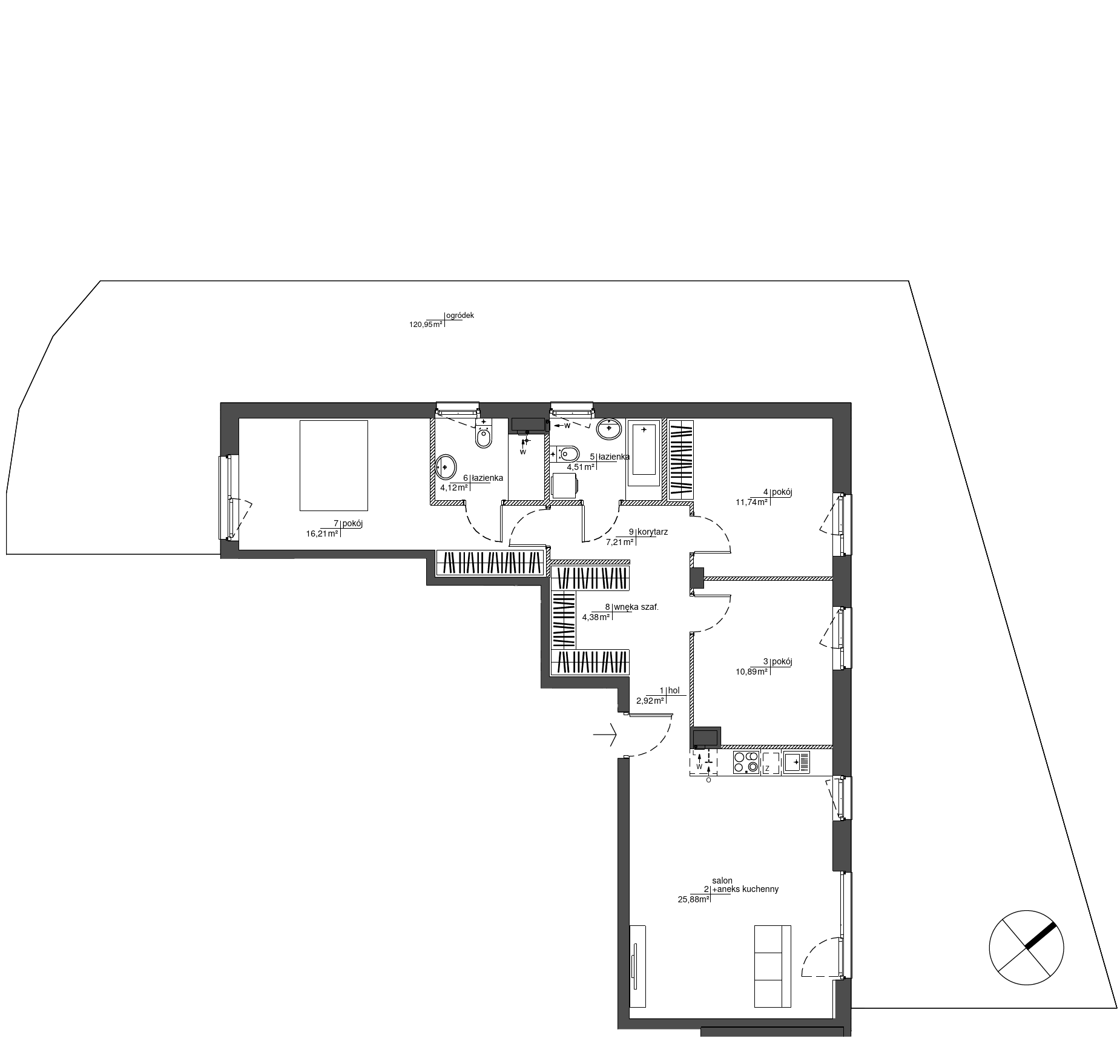 Plan 4 pok. 88m²