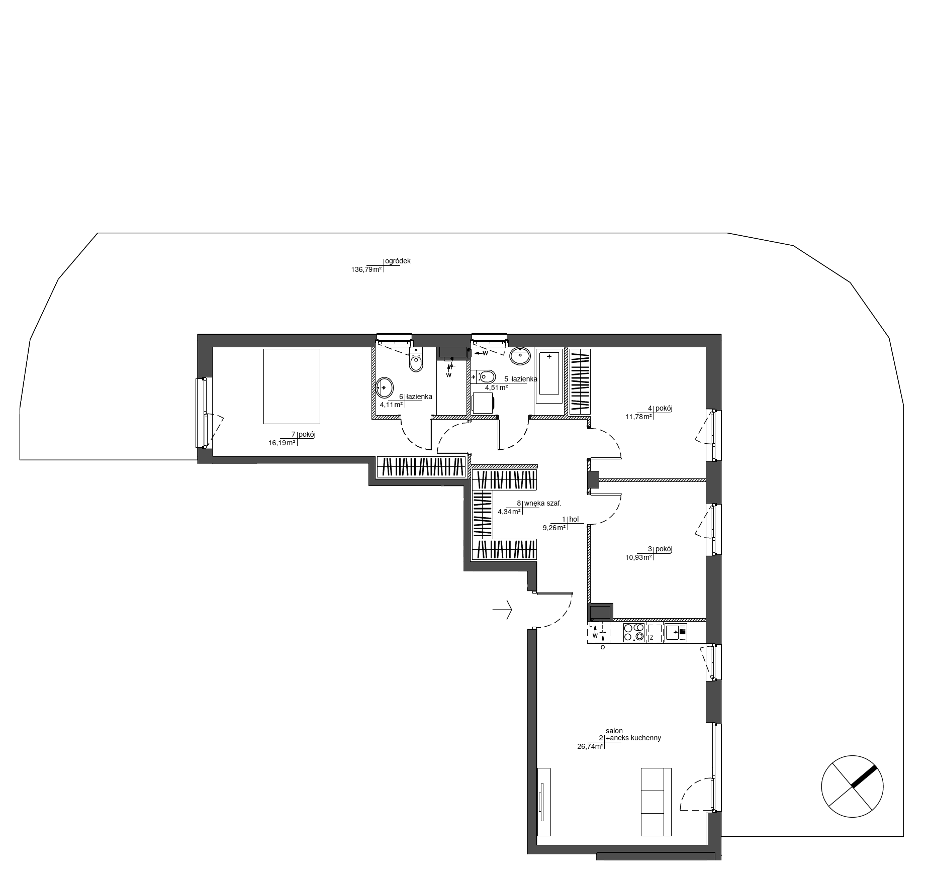Plan 4 pok. 88m²