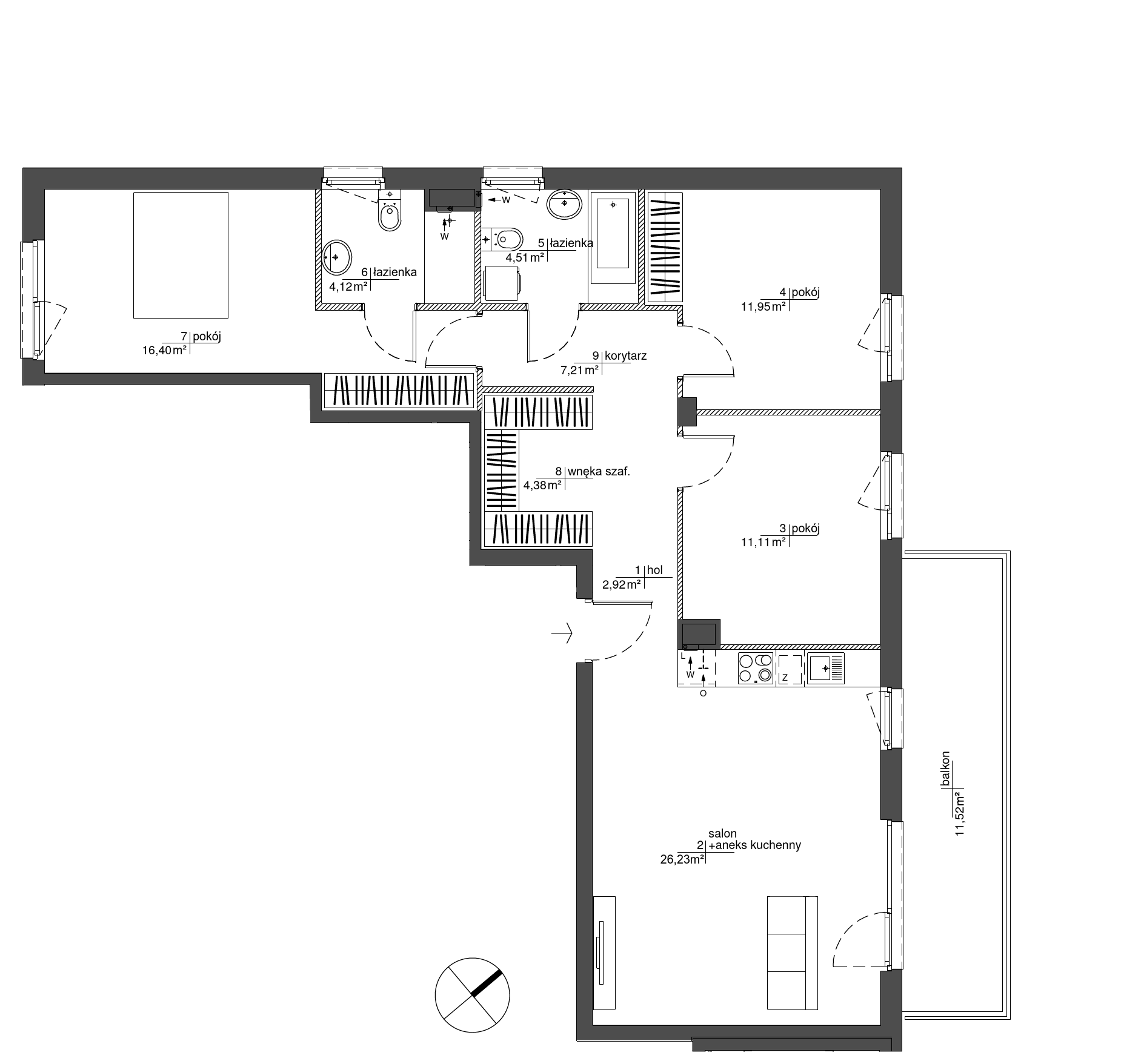 Plan 4 pok. 89m²