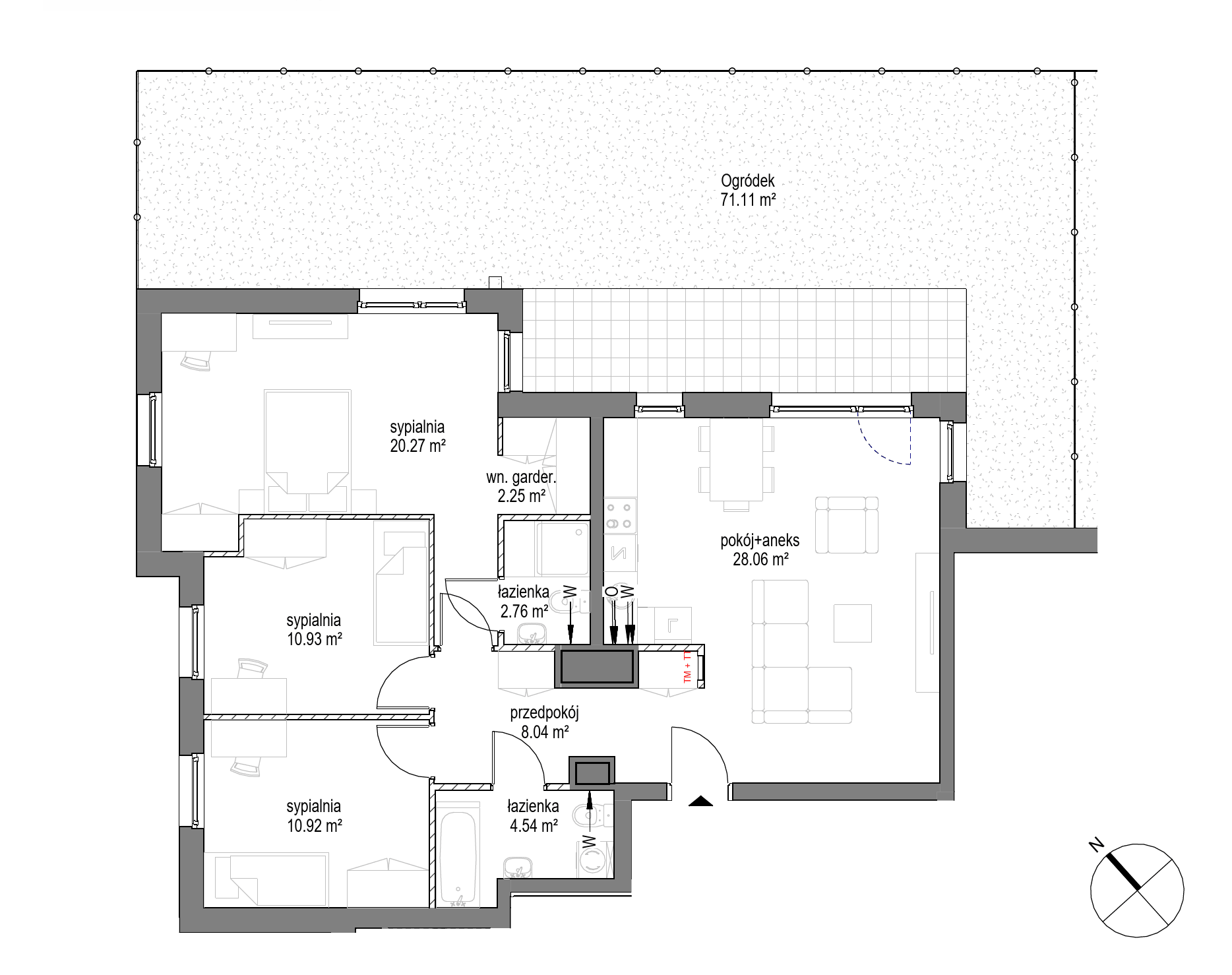 Plan 4 pok. 88m²