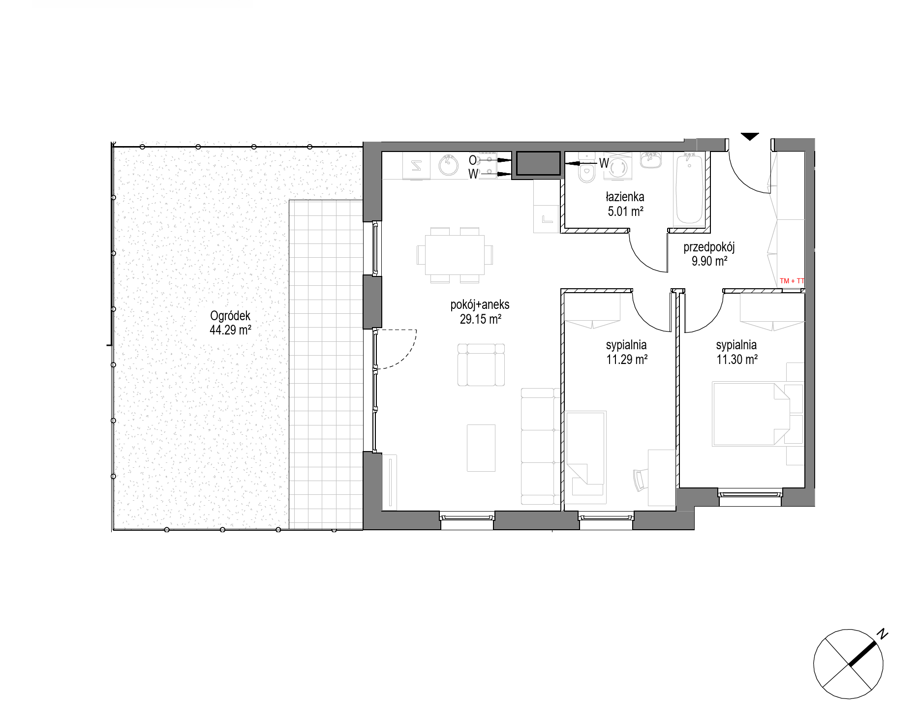 Plan 3 pok. 67m²